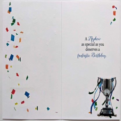 Nephew Birthday Card | Sport Design  -  7.5  x  5.25 inches