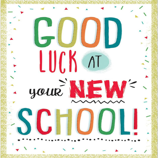 New School Card | Modern First Day of School Greeting Card   -   Regal Publishing    -   8 x 6 inches