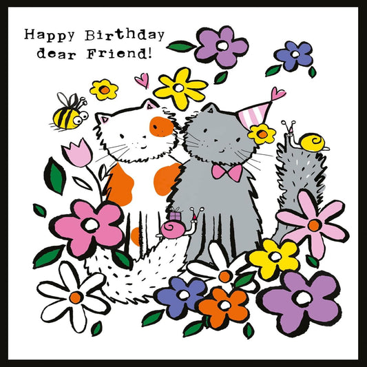 Nigel Quiney Birthday Card for Friend | Cute Cat Birthday Card for Women & Girls     -    160 x 135 mm