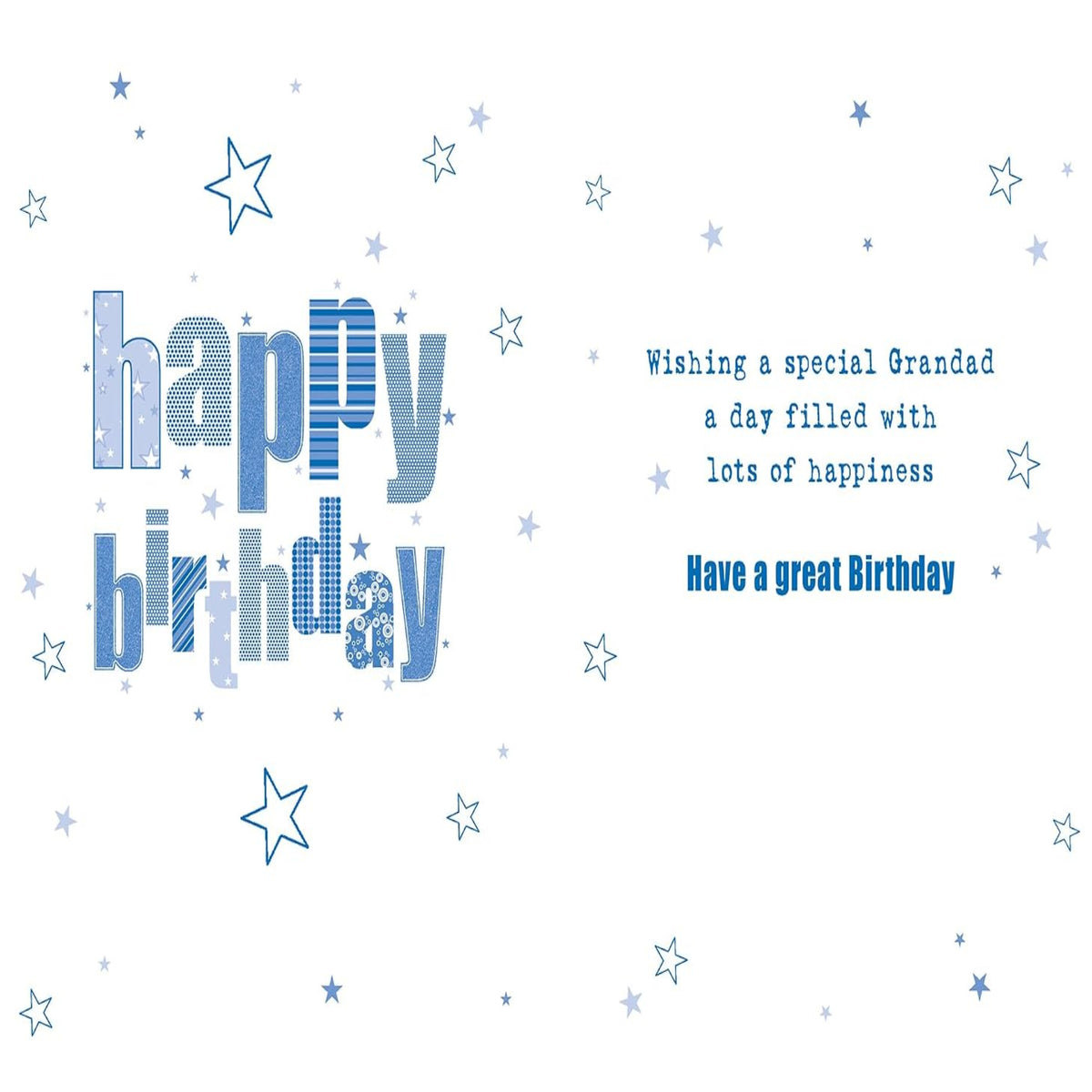 Nigel Quiney Grandad Birthday Card with Star Design | Eco-Friendly    -    197  x  133mm
