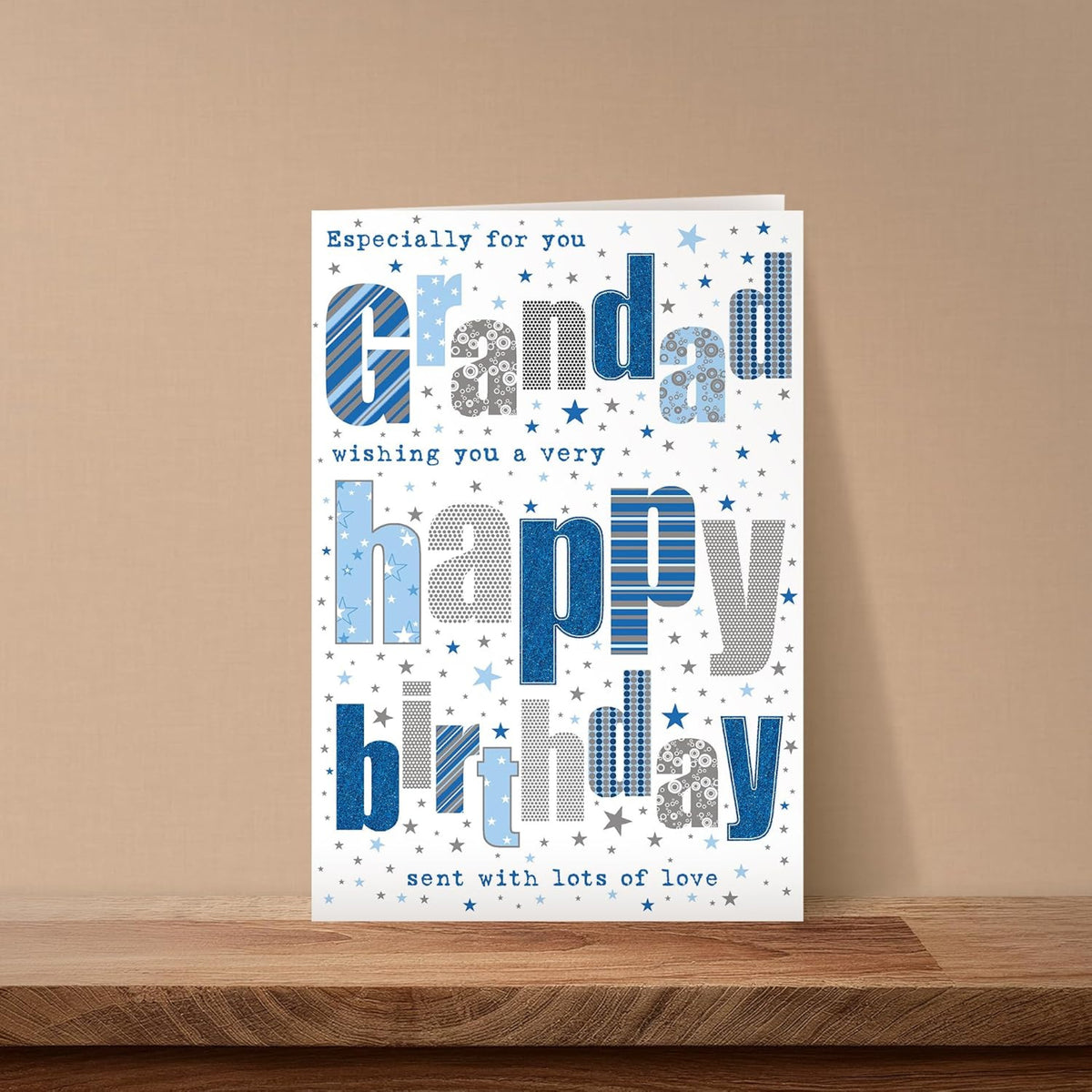 Nigel Quiney Grandad Birthday Card with Star Design | Eco-Friendly    -    197  x  133mm