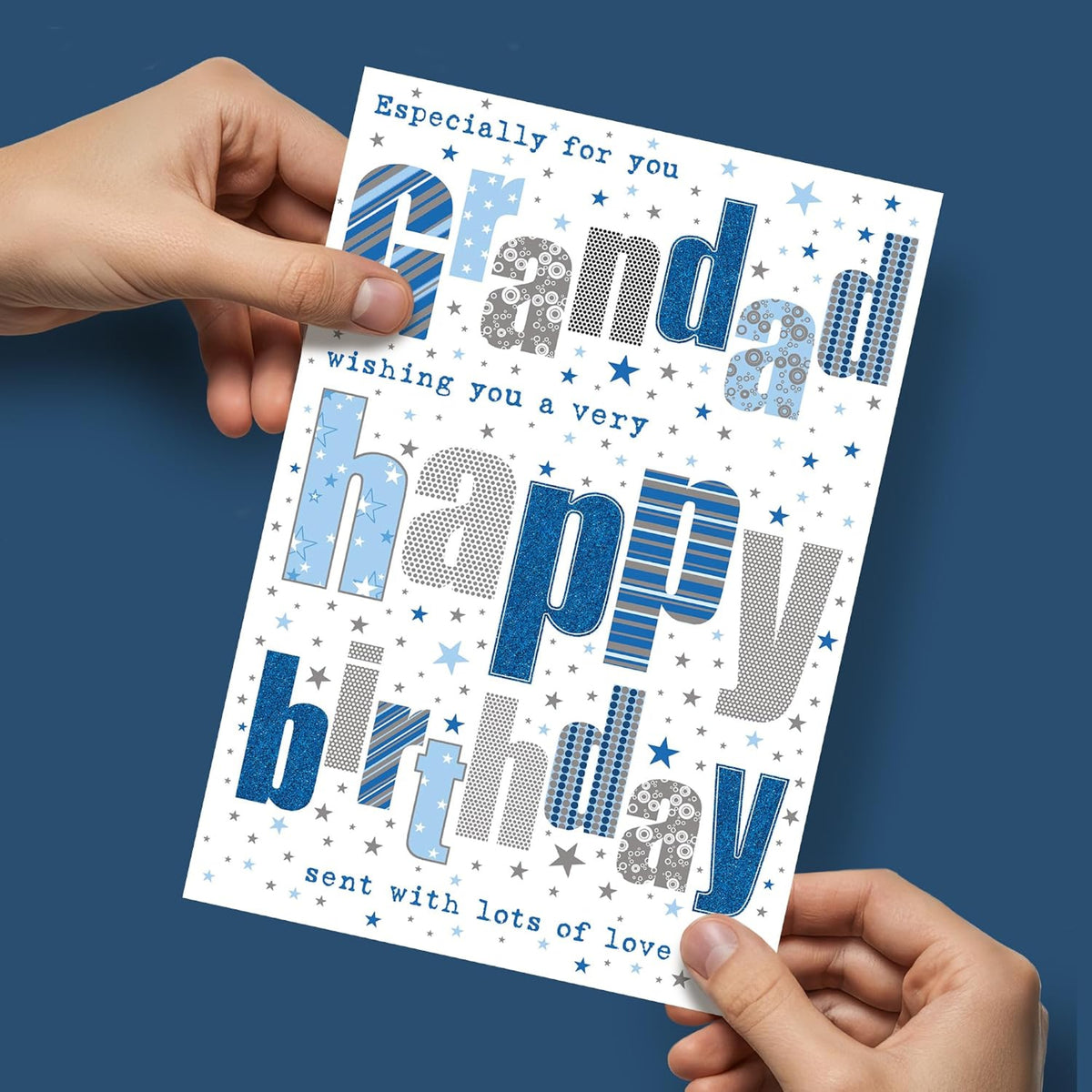 Nigel Quiney Grandad Birthday Card with Star Design | Eco-Friendly    -    197  x  133mm