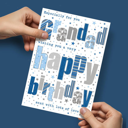 Nigel Quiney Grandad Birthday Card with Star Design | Eco-Friendly    -    197  x  133mm