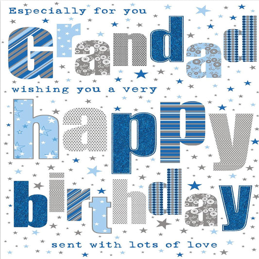 Nigel Quiney Grandad Birthday Card with Star Design | Eco-Friendly    -    197  x  133mm