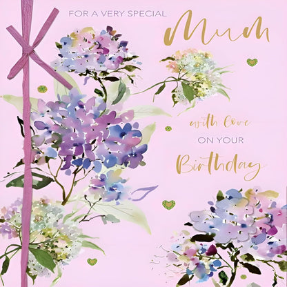 Nigel Quiney -  Very Special Mum Boxed Birthday Card with Floral Rose Design   -   304  x  229mm