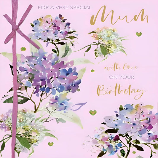 Nigel Quiney -  Very Special Mum Boxed Birthday Card with Floral Rose Design   -   304  x  229mm