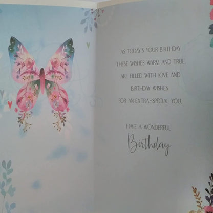 Out Of The Blue Lovely Wife Birthday Card  –  Romantic Birthday Greeting Card   -  13.5cm x 19.5 cm