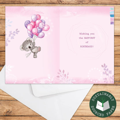 Out Of The Blue Sister Birthday Card   –   Birthday Wishes with Lots of Love Greeting Card   -   19.6cm  x  13.7cm