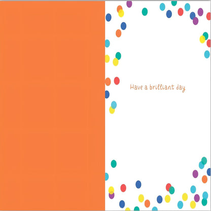 Paper Rose Godfather Birthday Card with Candles & Foil Finish   -   170 x 120mm