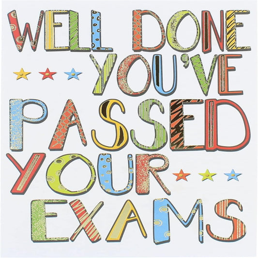 Passed Your Exams Card with Gold Foil  -   7.75  x 5.25 inches