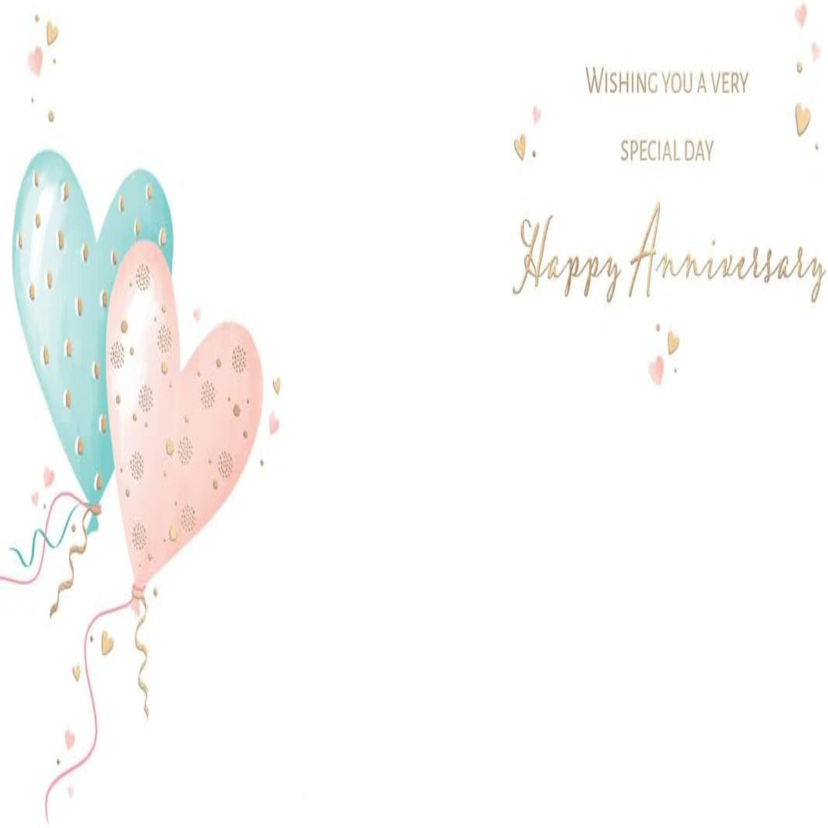 Piccadilly Greetings Anniversary Card with Balloons  -   8  x  6 inches