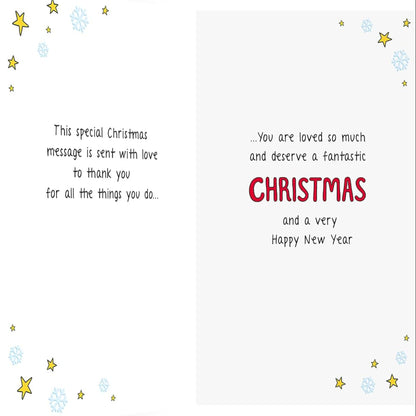 Piccadilly Greetings Character Christmas Card for Son  -  9 x 6 inches