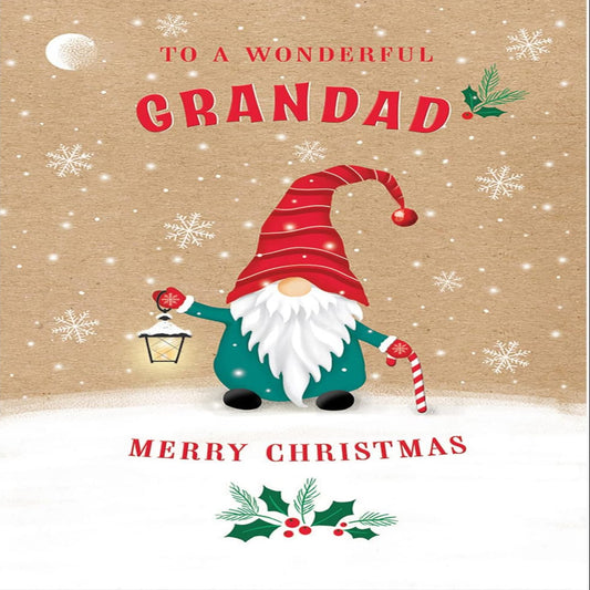 Piccadilly Greetings Grandad Christmas Card – Character Design - 7 x 5 inches