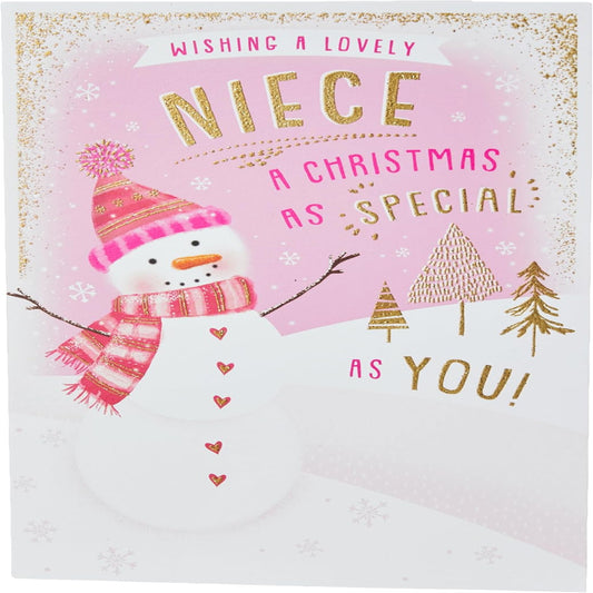 Piccadilly Greetings Niece Character Christmas Card - 7 x 5 inches