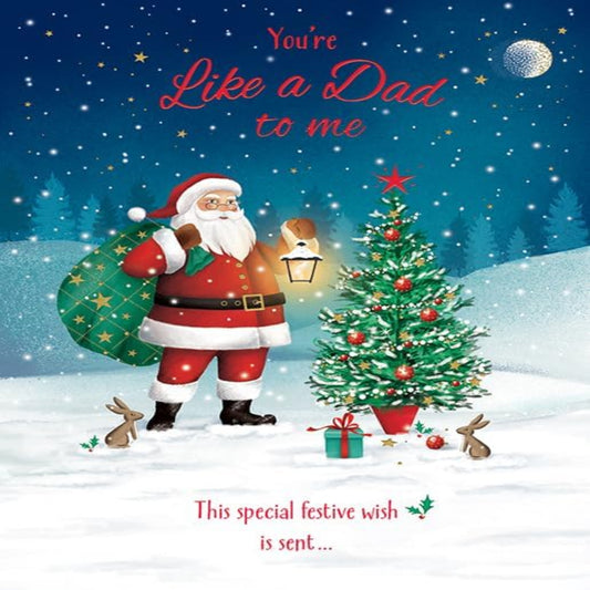 Piccadilly Greetings Christmas Card for Someone Like a Dad    -  Santa Design   -    8   x   6   inches