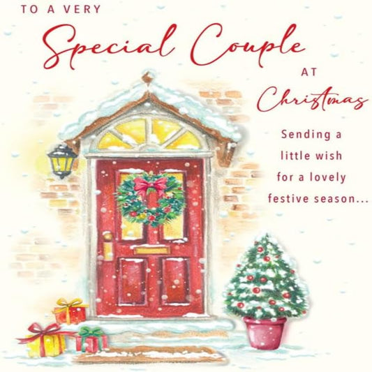 Piccadilly Greetings Christmas Card for a Special Couple  –  8 x 6 inches