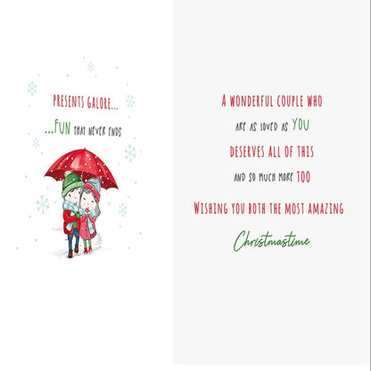 Piccadilly Greetings Christmas Card for Daughter and Son-in-Law  -  9 x 6 inches