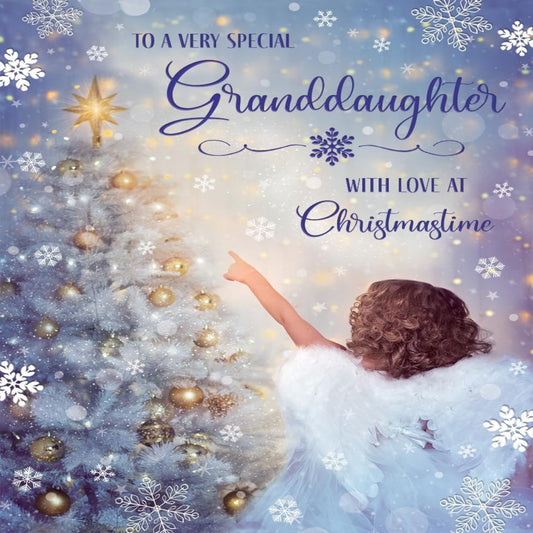 Piccadilly Greetings Christmas Card for Special Granddaughter  -  8 x 6 inches