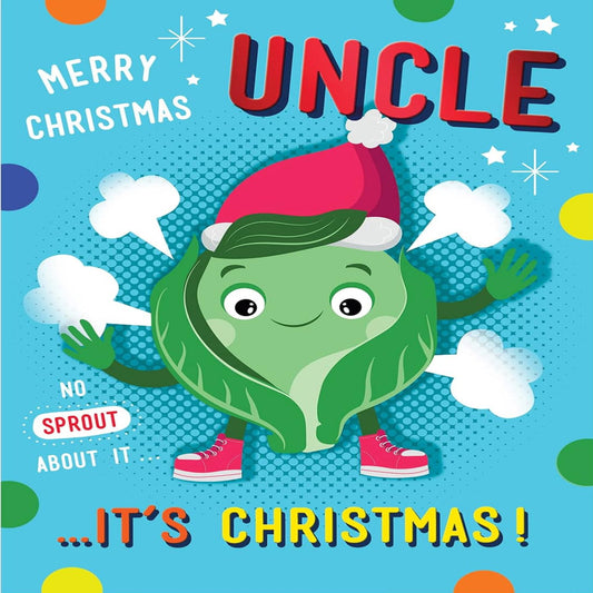 Piccadilly Greetings Christmas Card for Uncle | Funny Christmas Greeting Card   -   8 x 6 inches