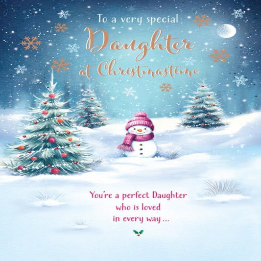 Piccadilly Greetings Christmas Card for a Special Daughter - 9 x 6 inches