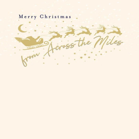 Piccadilly Greetings Christmas Card From Across The Miles  - 8 x 6 inches