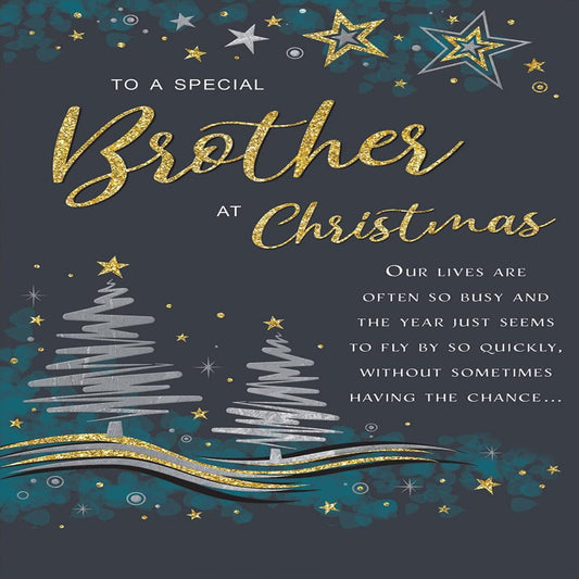 Piccadilly Greetings Classic Brother Christmas Card - 9 x 6 inches