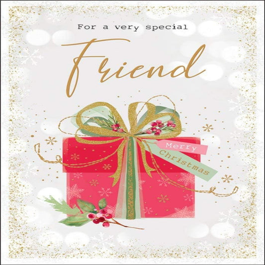 Piccadilly Greetings Classic Christmas Card for Friend – 7 x 5 inches