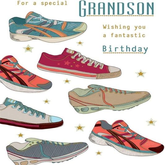 Piccadilly Greetings Colourful Grandson Birthday Card   -   9   x  6  inches