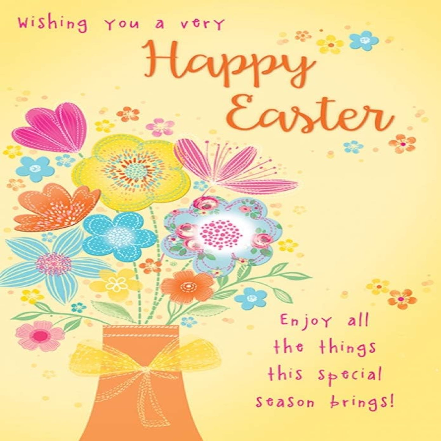 Piccadilly Greetings Cute Easter Card Open    -  7  x  5 inches