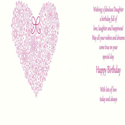 Piccadilly Greetings Daughter Birthday Card | Contemporary   -   9  x  6 inches