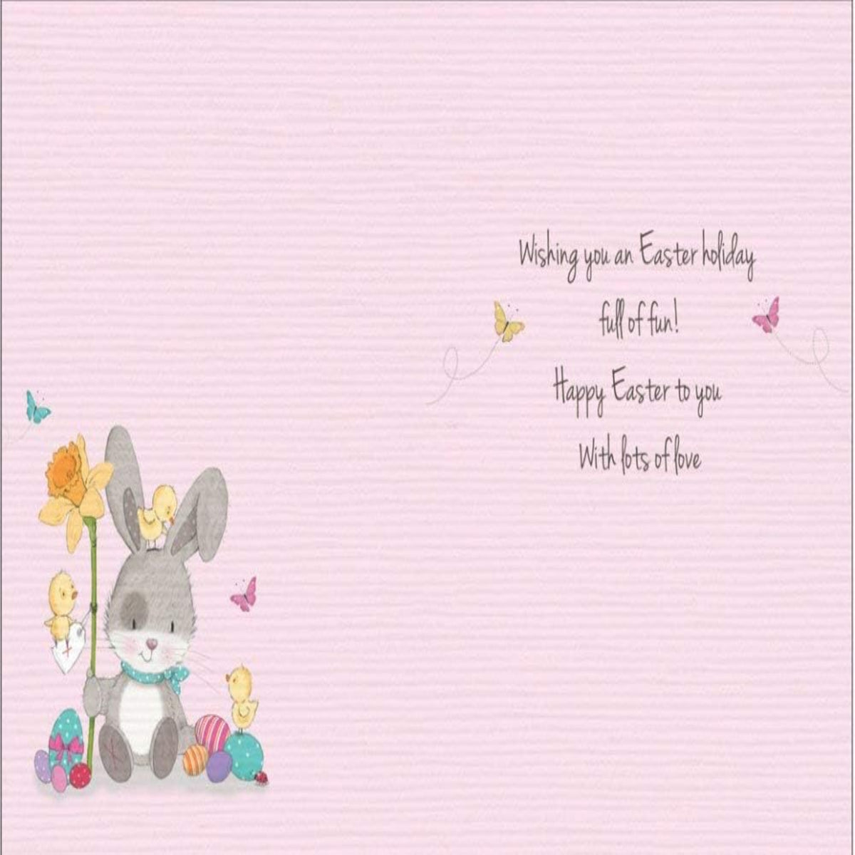 Piccadilly Greetings Easter Card for Goddaughter   –   Traditional Pink   -    8  x  6 inches