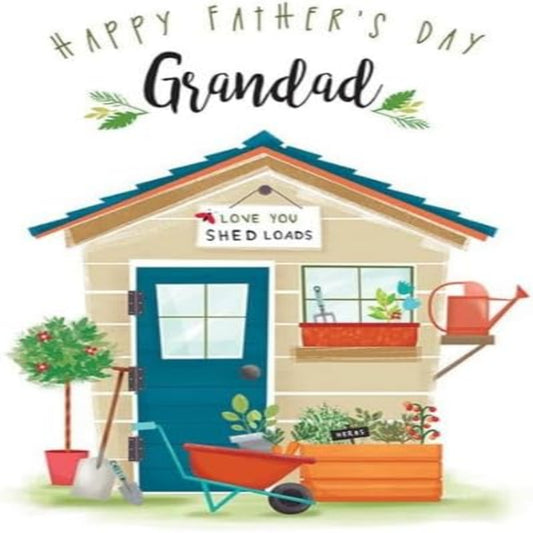 Piccadilly Greetings Father's Day Card for Grandad   –   Garden Devotee Design   -   8 x 6 inches
