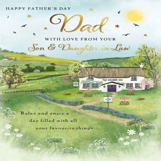 Piccadilly Greetings Father’s Day Card for Dad from Son & Daughter-in-Law    -    9   x   6 inches