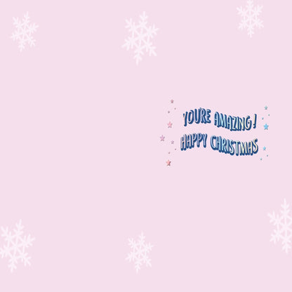 Piccadilly Greetings Funny Christmas Card for Friend    –      Tinsel Design     -     7    x    5   inches