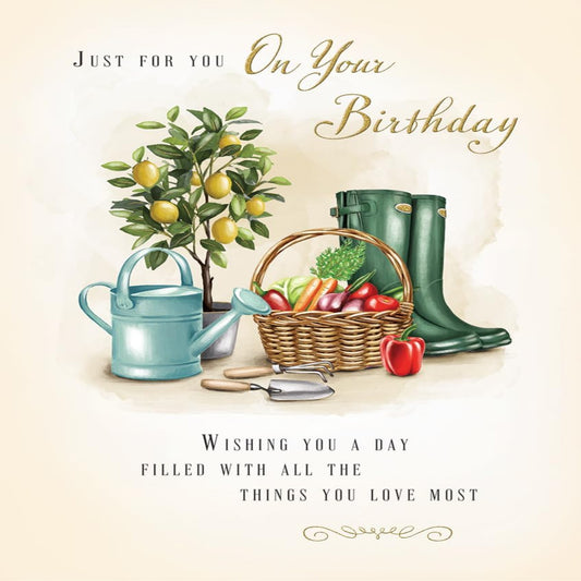 Piccadilly Greetings Gardening Birthday Card    –   Traditional    -    8   x   6 inches