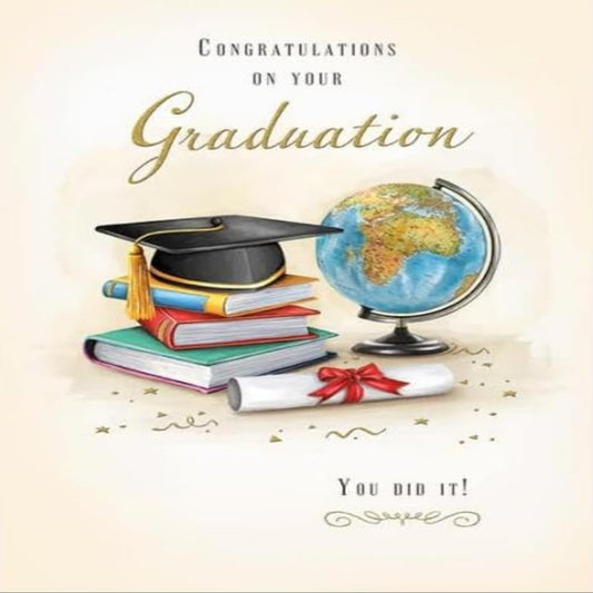 Piccadilly Greetings Graduation Congratulations Card   -    8  x  6 inches