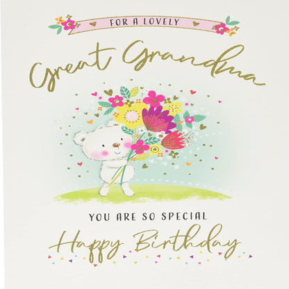 Piccadilly Greetings Great Grandma Birthday Card   –   Modern Green   -   8   x   6   inches