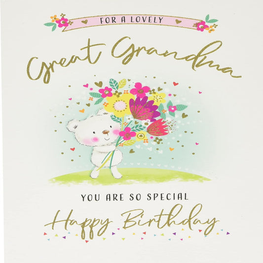 Piccadilly Greetings Great Grandma Birthday Card   –   Modern Green   -   8   x   6   inches