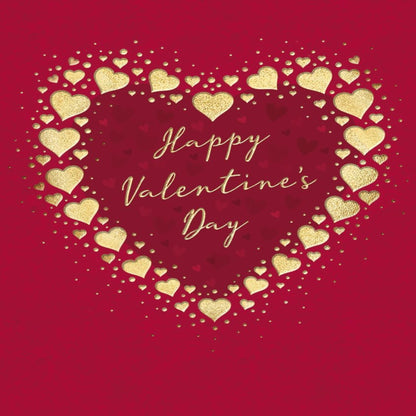 Piccadilly Greetings Happy Valentine’s Day Card with Heart Design   –   8  x  6  inches
