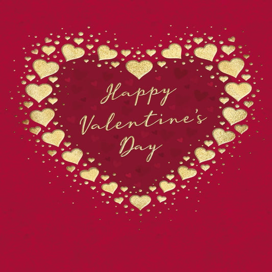 Piccadilly Greetings Happy Valentine’s Day Card with Heart Design   –   8  x  6  inches