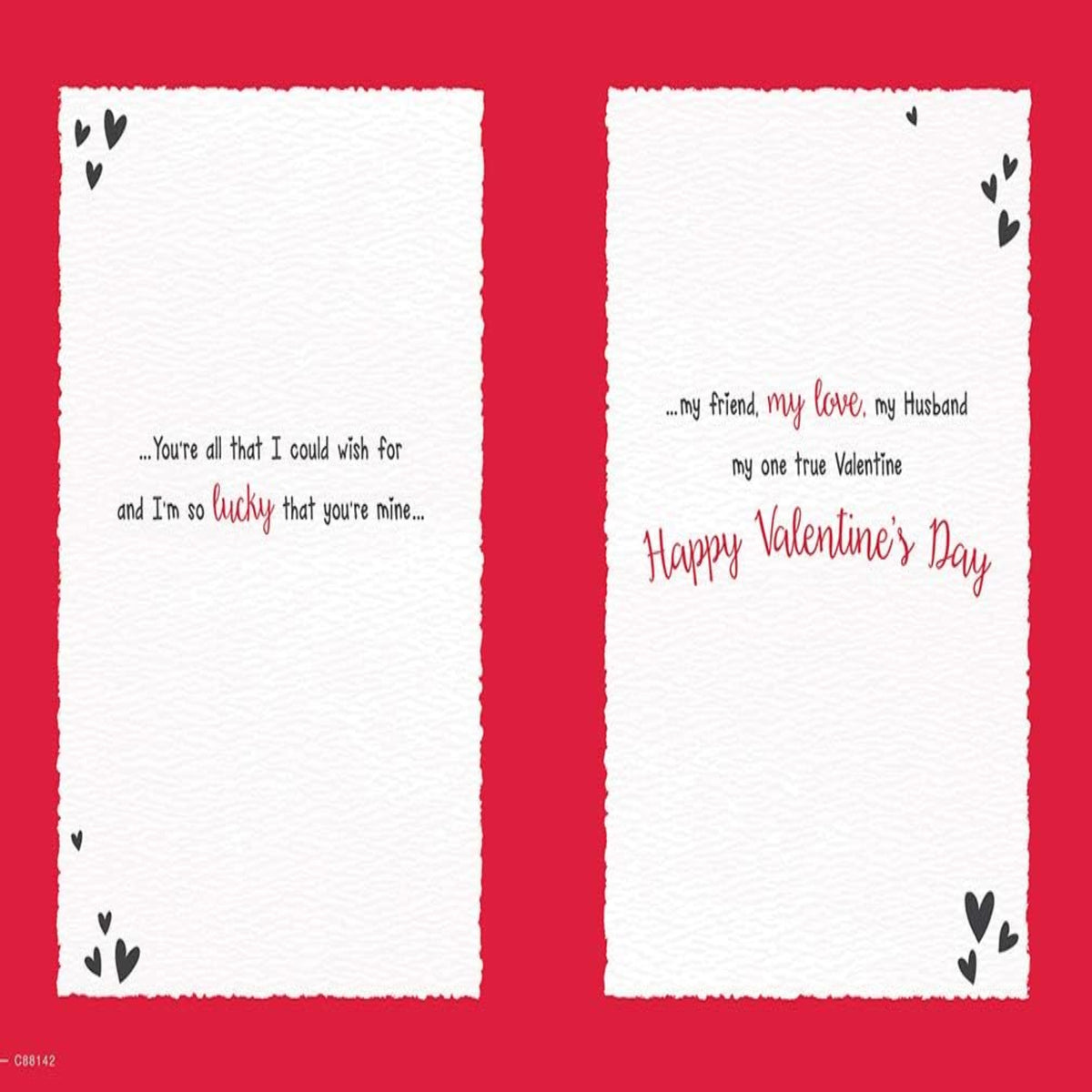 Piccadilly Greetings Husband Valentine's Day Card | Colourful Romantic Greeting Card   -  8  x  6 inches