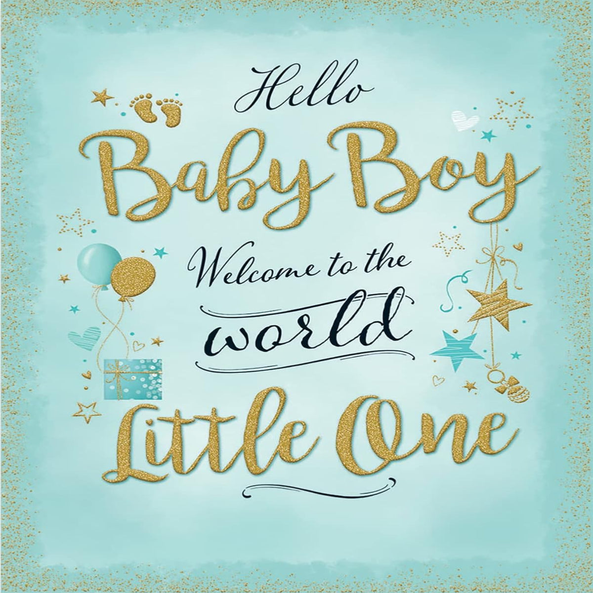 Piccadilly Greetings Modern Baby Boy Card   -   8   x   6 inches