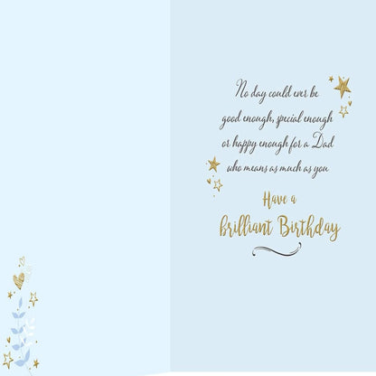 Piccadilly Greetings Modern Birthday Card for Dad   -   8  x  6 inches