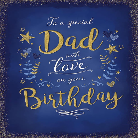 Piccadilly Greetings Modern Birthday Card for Dad   -   8  x  6 inches