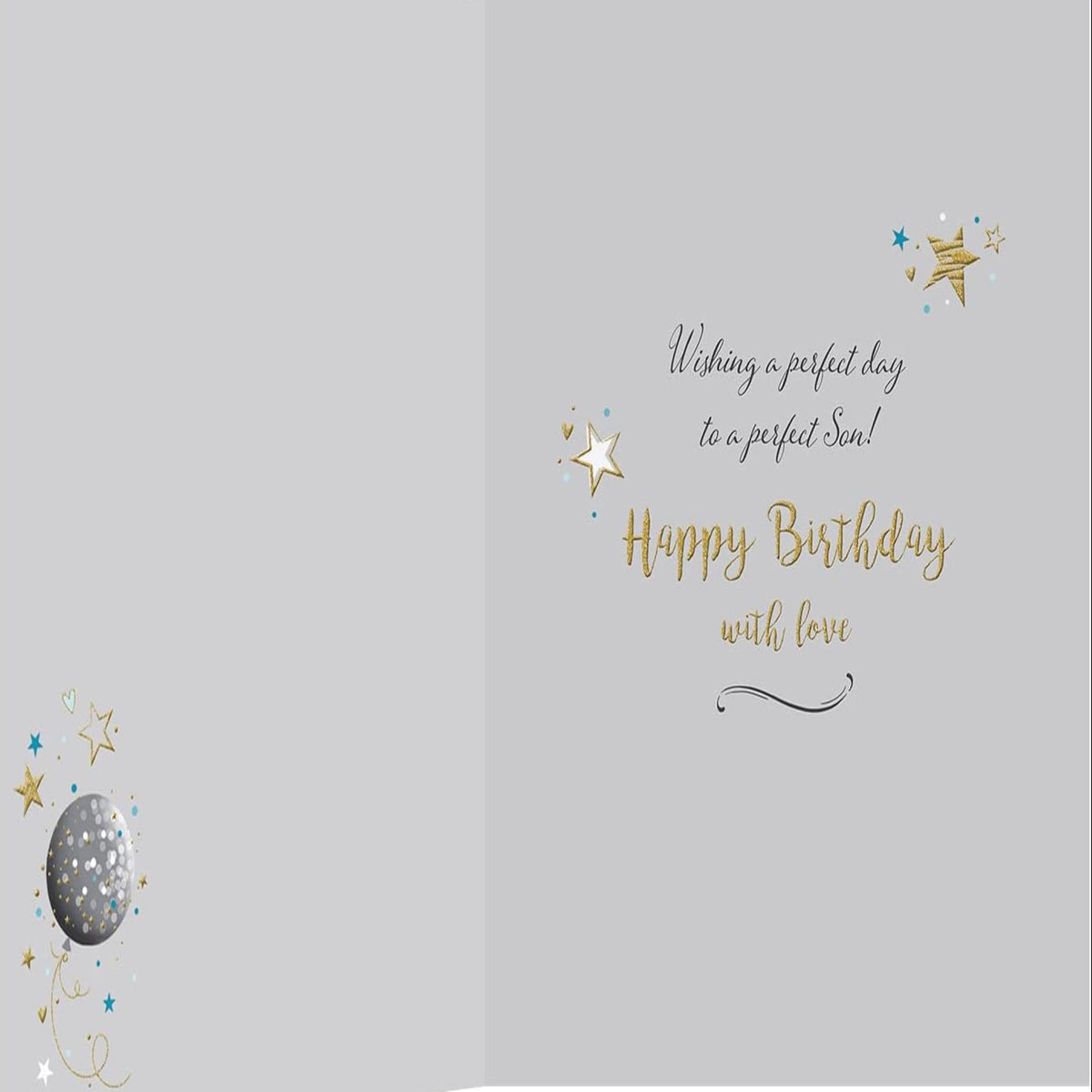 Piccadilly Greetings Modern Birthday Card for Son   -    8   x   6  inches