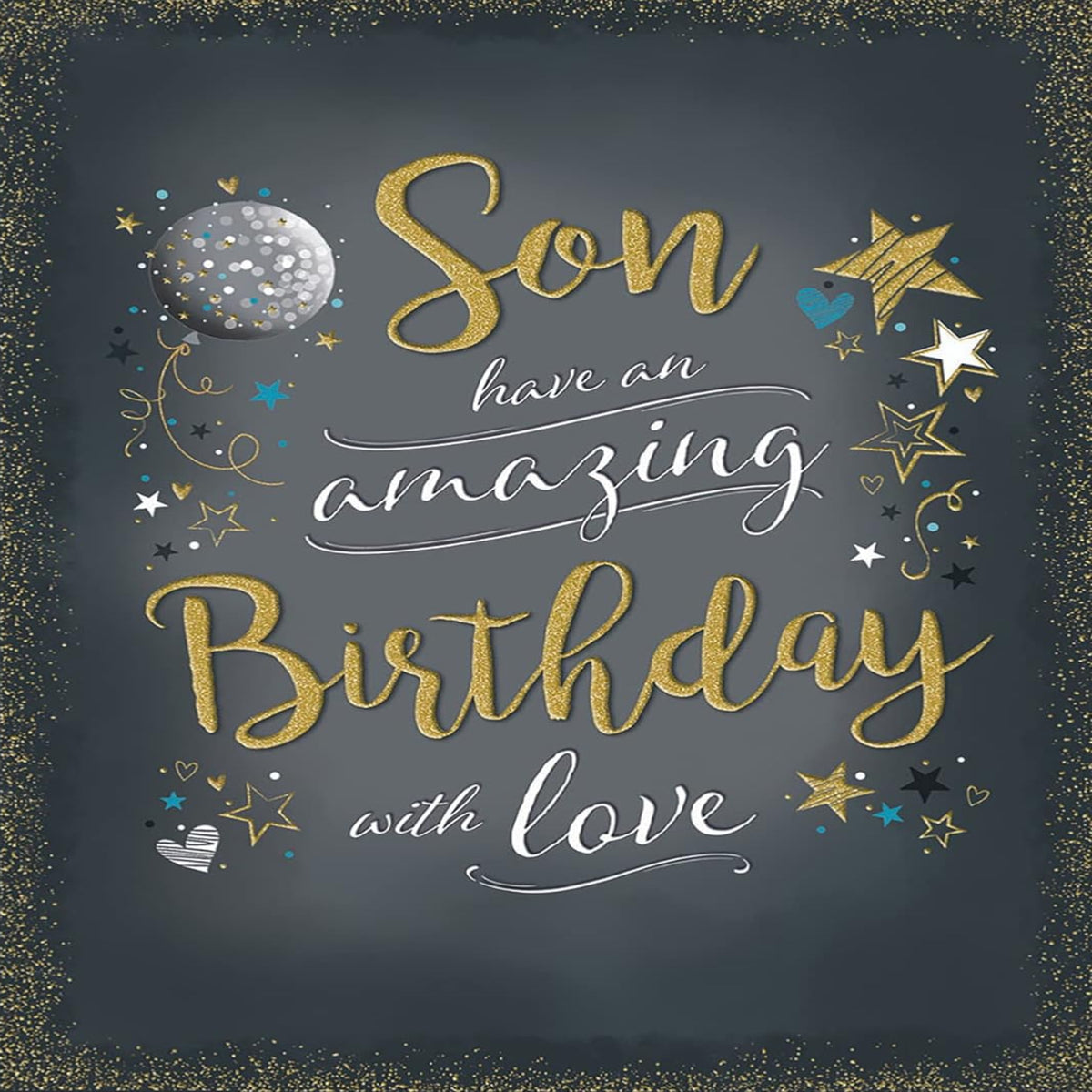 Piccadilly Greetings Modern Birthday Card for Son   -    8   x   6  inches