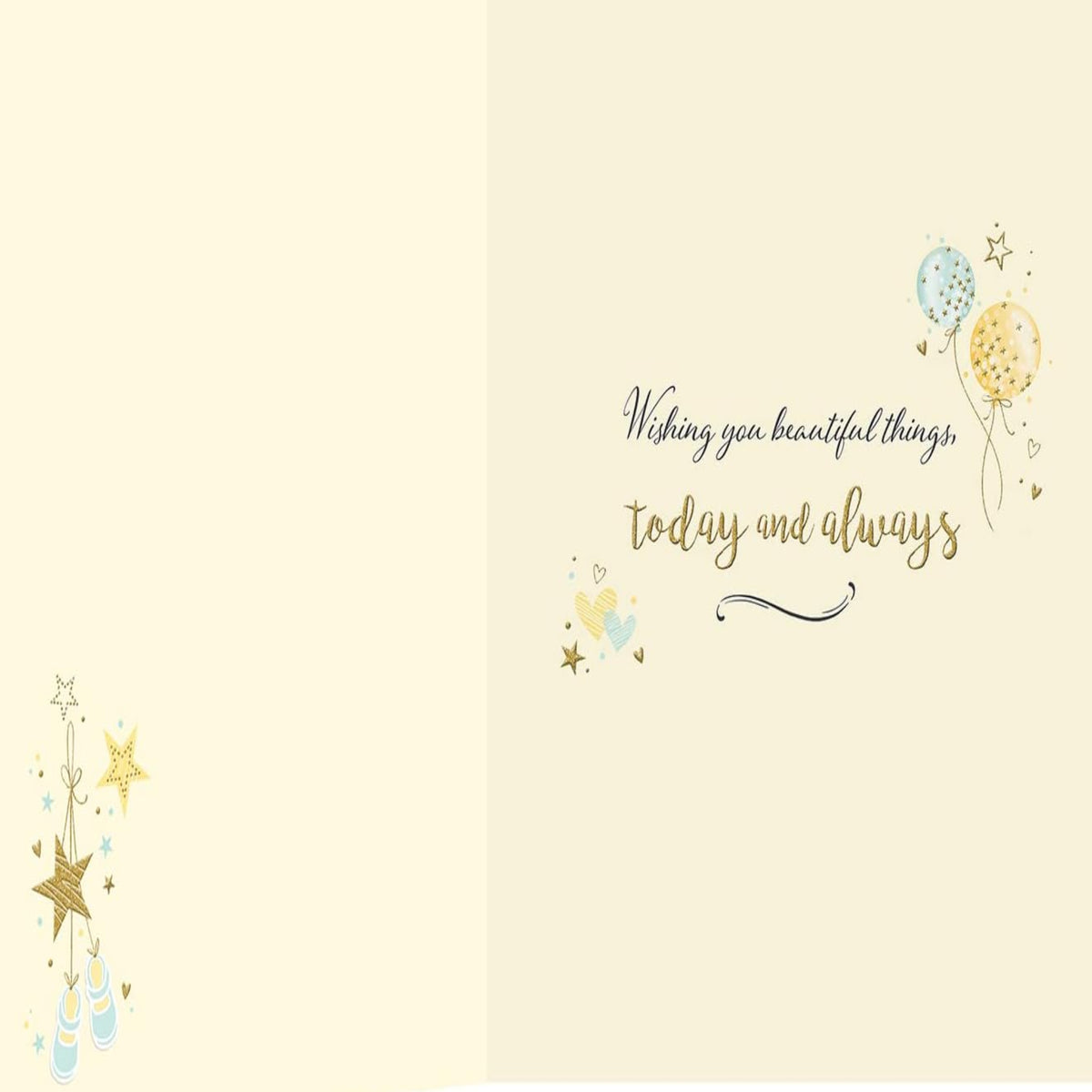 Piccadilly Greetings Modern Christening Card for Baby    -    8  x  6 inches