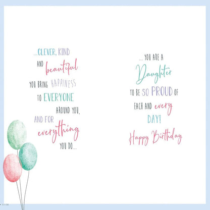 Piccadilly Greetings Modern Daughter Birthday Card   -   9 x 6 inches