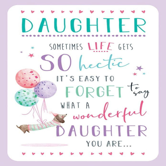 Piccadilly Greetings Modern Daughter Birthday Card   -   9 x 6 inches