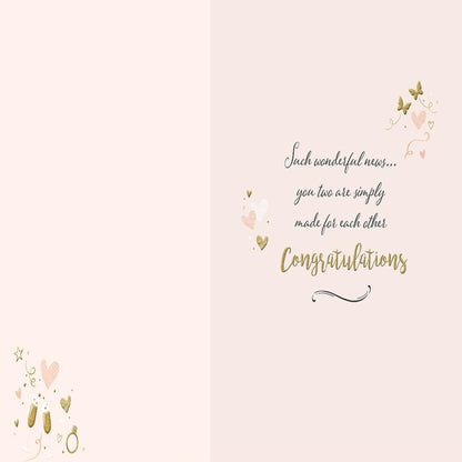Piccadilly Greetings Modern Engagement Card for Couples   -    8  x  6  inches